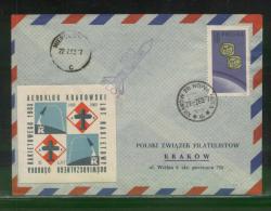 POLAND 1963 5TH ROCKET POST FLIGHT KRAKOW FLOWN COVER ROCKETS SPACE CINDERELLA - Fusées