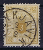 Iceland: 1876  Mi Nr 3 A Used Dienstmarke Service - Service