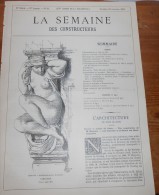 La Semaine Des Constructeurs. N°31. 24 Janvier 1891. Cheminée à Dorcester-House, Londres. Apollon, Grand Opéra De Paris. - Magazines - Before 1900