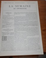 La Semaine Des Constructeurs. N°34.14 Février 1891.Eglise Saint-Philibert à Dijon. Palais Du Sénat à Bucarest, Roumanie. - Magazines - Before 1900