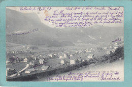 VALLORBE  ET  LA  DENT  DE  VAULION  -  1908  -  CARTE  PRECURSEUR  - - Vaulion