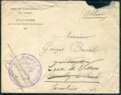 MAROC - LETTRE EN FRANCHISE MILITAIRE, " LE GENERAL COMt EN CHEF ", POUR MOULINS LE 25/12/1923 - B - Covers & Documents