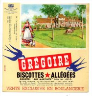 Buvard - Biscottes Grégoire - La Chartreuse De Liget ( Indre Et Loire) - Biscottes