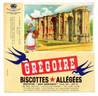 Buvard - Biscottes Grégoire - La Porte De Mars à Reims ( Marne) - Zwieback