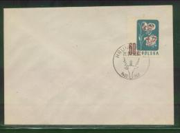 POLAND 1958 SCARCE HRUBIESZOW TOWN 1400-1958 558 YEARS COMM CANCEL ON COVER TOWN CREST COAT OF ARMS DEER STAG - Enveloppes