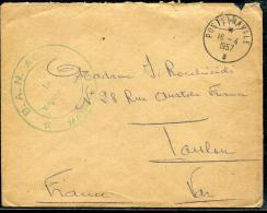 MAROC - LETTRE EN FRANCHISE MILITAIRE, " B.A.N. AGADIR ", OBL. POSTE NAVALE LE 16/4/1957 - TB - Usati