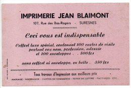 Buvard - Jean Blaimont - Rue Des Bas Rogers, Suresnes - Papierwaren