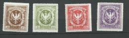 1915-1917.  SET OF FOUR STAMPS " LEGIONISTOM POLSKIM "  WITH GUM. MINT - Unused Stamps