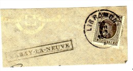 C.O.B. N° 255 Sur Fragment De Lettre - Griffe Linéaire Encadrée : " HABAY-LA-NEUVE". - Linear Postmarks