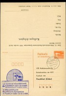 DDR P88-1-88 C1 Antwort-Postkarte ZUDRUCK MIKROELEKTRONIK Frankfurt/O. Stpl. 1989 - Private Postcards - Used