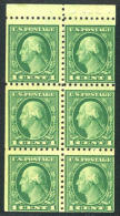 US #462a Mint Hinged 1c Washington Booklet Pane From 1916 - ...-1940