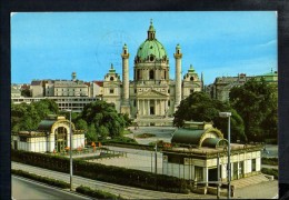 F1171 Wien,  Karlskirche - Used 1987 - Ed. Flora Print - Kerken