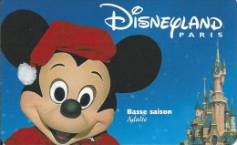 + PASSEPORT DISNEYLAND BASSE SAISON ADULTE MICKEY HIVER 2000/01/MIK  ETAT COURANT - Pasaportes Disney