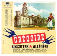 Buvard - Biscottes Allégées Grégoire - L'Eglise Saint Pierre D'Uzerche - (Corrèze) - Zwieback