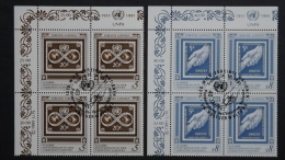 UNO-Wien 121/2 Sc 121/2 Eckrandviererblock EVB ´A´ Oo/used ESST, Philatelie (auch EVB ´B´ Möglich) - Usados