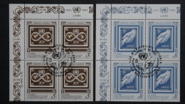 UNO-Wien 121/2 Sc 121/2 Eckrandviererblock EVB ´A´ Oo/used ESST, Philatelie (auch EVB ´B´ Möglich) - Used Stamps