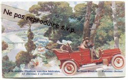 - Carte Splendide - Auto Ancienne, De Dion Bouton, Puteaux, Double Phaéton, 12 Chevaux, Non écrite, BE, Scans. - Passenger Cars