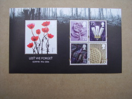 GB  2006  LEST WE FORGET 1st. Issue MINISHEET Five Stamps MNH. - Blocks & Kleinbögen