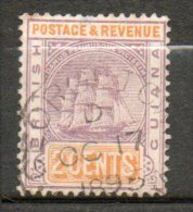 GUYANE BRITANIQUE 2c Violet Ocre 1889 N°71 - Guyane Britannique (...-1966)