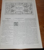 La Semaine Des Constructeurs. N°46. 9 Mai 1891.Galerie En Encorbellement Au Palais Algérien. Cathédrale Près De Moscou. - Magazines - Before 1900