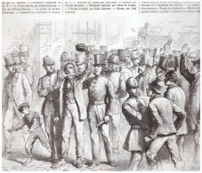 Gravure De  1865  MANCHESTER   ARRESTATION  D AFFILIES AU FENIANISME DANS LES RUES DE MANCHESTER - Manchester