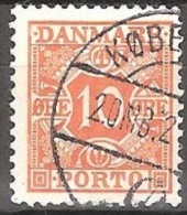 DENMARK #10 ØRE PORTO  STAMPS FROM YEAR 1934 - Postage Due