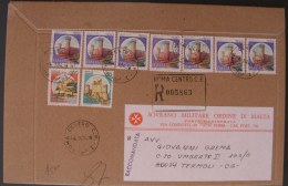 1994 VARIETà COLORE Castello £ 50 100 700 In Tariffa RACCOMANDATA Castelli D'Italia Ordinari Usato Busta Viaggiato - Varietà E Curiosità