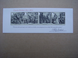 GB 2012 CHARLES DICKENS MINISHEET FOUR STAMPS NV 1ST MNH. - Blocchi & Foglietti