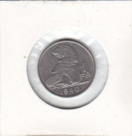 1 FRANC Nickel Léopold III 1940 FL/FR - 1 Franc