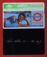 UNITED KINGDOM: BTO-022A "Sports Series (1) - Franziska Van Almsick" CN:327C (with Signature) Unused - BT Overseas Issues