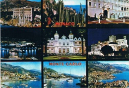 MONACO - MONTE-CARLO - Multi-vues (9) - AU SOLEIL DE LA COTE D´AZUR, Principauté De Monaco - Non Circulée - Multi-vues, Vues Panoramiques