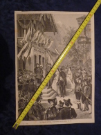 Das Schützenfest In Meran Merano - Alter Großer  Druck Von 1871 - Prints & Engravings