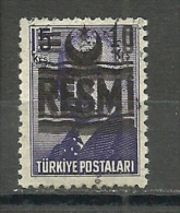 Turkey; 1955 Official Stamp 10 K. ERROR "Double Surcharge" - Francobolli Di Servizio