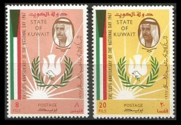 Kuwait, National Day 1967 SHEIKH EMIR DOVES DOVE BIRD BIRDS BRACH TREE OLIVE MNH - Kuwait