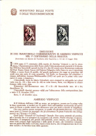 ITALIA 1954 - Bollettino Illustrativo  Ufficiale  P.TT. -  Americo Vespucci - Scoperta America - Presentation Packs