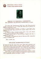 ITALIA 1955 - Bollettino  Ufficiale  P.TT. -Istruzione Professionale -  (italiano E Francese) - Presentation Packs