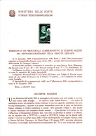 ITALIA 1955 - Bollettino Ufficiale P.TT. (italiano-francese ) -  Giuseppe Mazzini - Risorgimento - Presentation Packs
