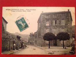 BOURG ARGENTAL Route De La Gare Tissage De Soieries Usine Veillet (RARE) - Bourg Argental