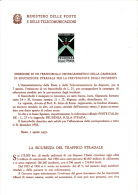 ITALIA 1957 - Bollettino Ufficiale P.TT (italiano-francese)  - Educazione Stradale - Presentation Packs