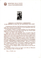 ITALIA  1957 - Bollettino Ufficiale P.TT  (italiano-francese)  - S.Francesco Di Paola - Religione - Pochettes