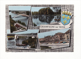 Carte 1960 CHAMPAGNE SUR SEINE / Multivues : Usine Schneider,bords De Seine .. - Champagne Sur Seine