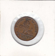 2 CENTIMES Cuivre Léopold II 1905 FR - 2 Cent