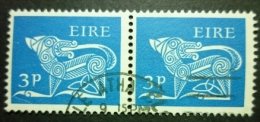 EIRE 1968-69: YT 214 / Mi 213A / Hib D38 / Sc 253 / SG 250, Perf. 15, Pair, O - FREE SHIPPING ABOVE 10 EURO - Used Stamps