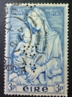 EIRE 1954: YT 122 / Mi 120 / Hib C45 / Sc 151 / SG 158, PERFIN, O - FREE SHIPPING ABOVE 10 EURO - Oblitérés