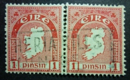 EIRE 1941-44: YT 79 / Mi 72 A X / Hib D17, Wmk E, Pair, O - FREE SHIPPING ABOVE 10 EURO - Oblitérés