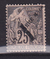 SAINT PIERRE ET MIQUELON N° 45 1S 25C  NOIR S ROSE TYPE DÉESSE ASSISE NEUF AVEC CHARNIERE - Nuovi