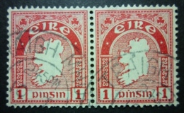 EIRE 1922-24: YT 41 / Mi 41 A / Hib D2, Wmk Se, Pair, O - FREE SHIPPING ABOVE 10 EURO - Oblitérés