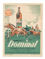 Etiquette  De Vin  Bordeaux Blanc Moëlleux  -   L´Evêque Et Cie  à  Ernée  (53) - Thème Cheval Course - Paarden