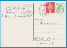 Carte Postale - Entier Postal Oblitéré Avec Affranchissement Complémentaire Dortmund Du 19.09.1983 - Postales - Usados