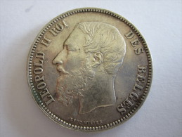 5 FRANCS  LEOPOLD II ROI DES BELGES 1873 ARGENT - 5 Francs